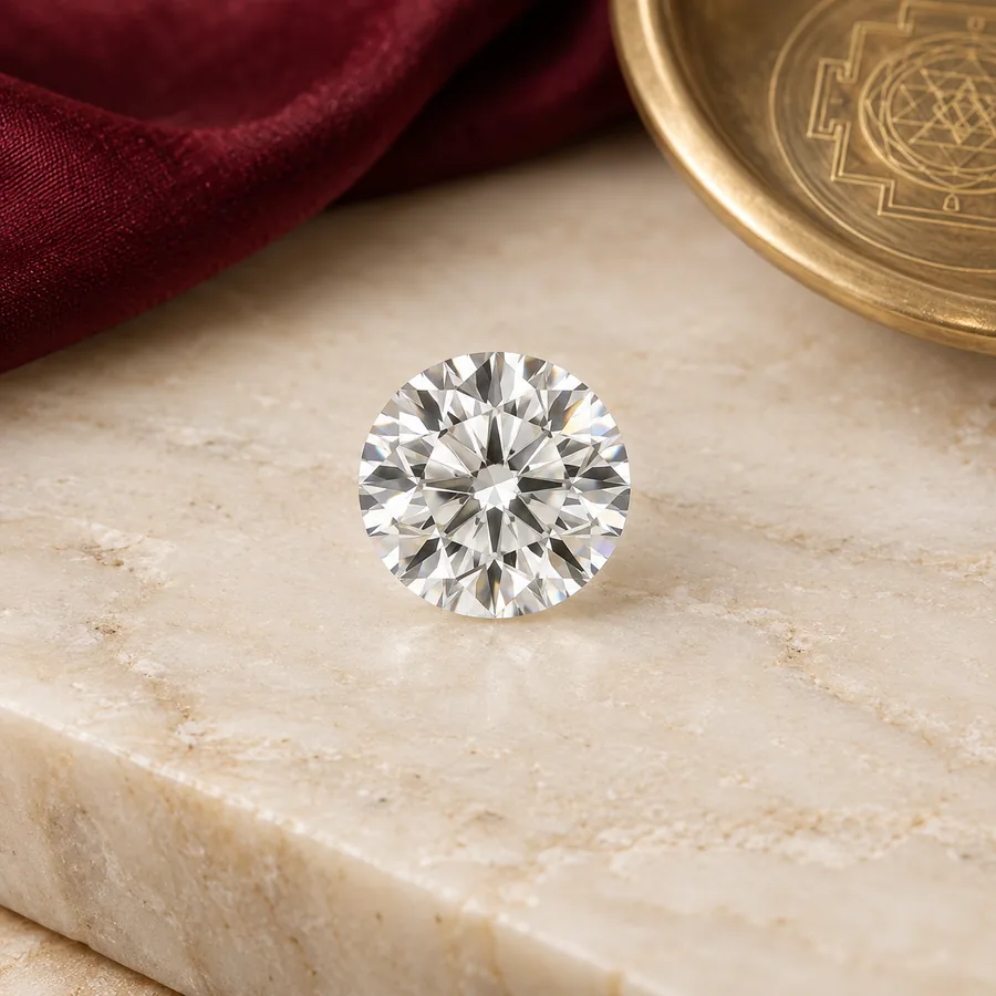 Diamond (Heera) — Loose Brilliant Cut Stone — full product view; original illustrative product photography