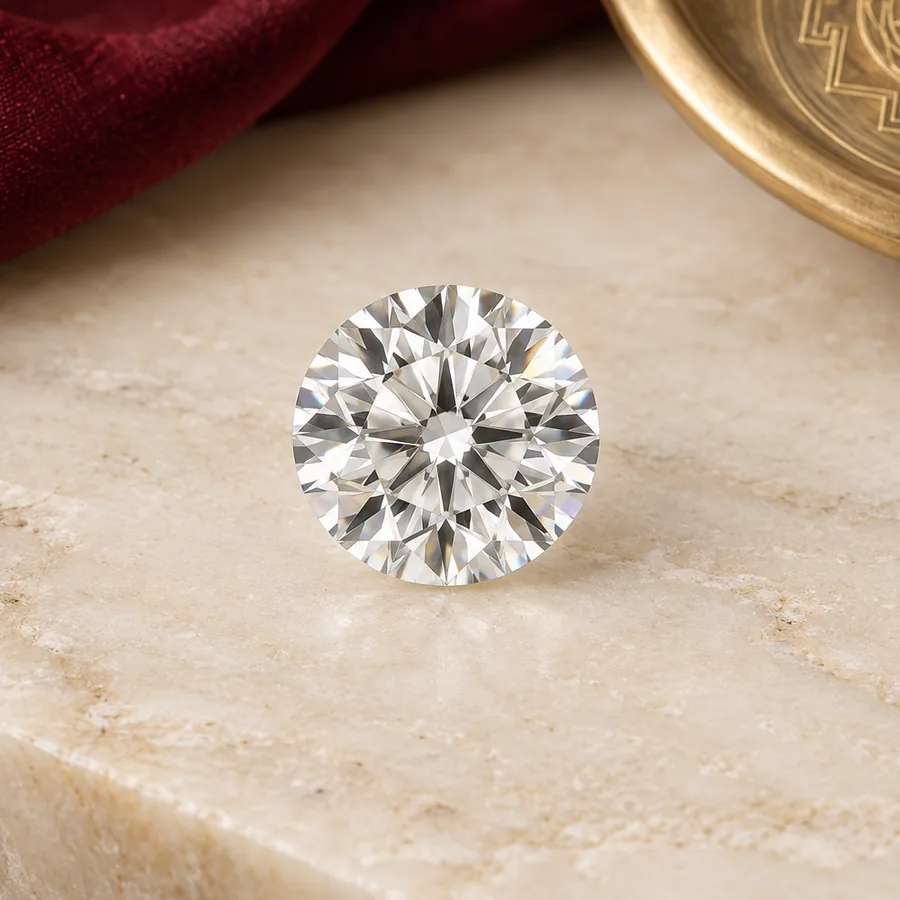 Diamond (Heera) — Loose Brilliant Cut Stone — closer product detail; original illustrative product photography