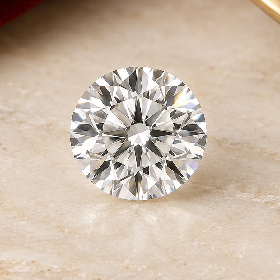 Diamond (Heera) — Loose Brilliant Cut Stone — macro material detail; original illustrative product photography