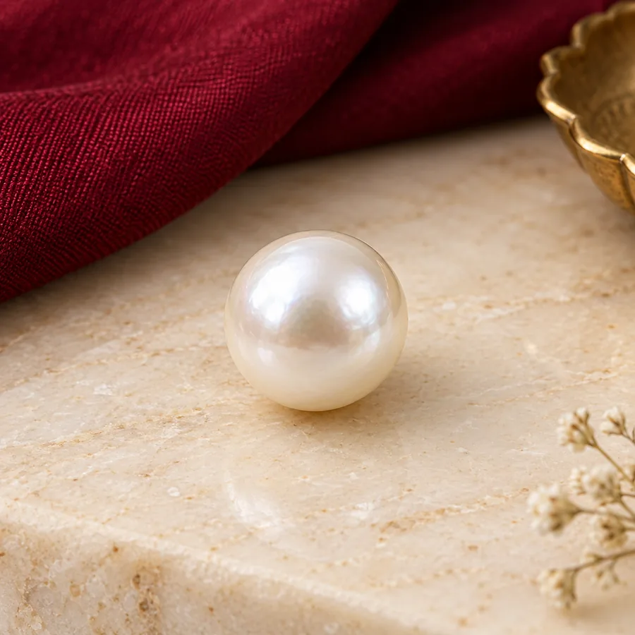 Pearl (Moti) — Loose Pearl — full product view; original illustrative product photography